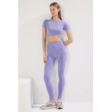 TRENDYOLMILLA ženske pantalone TWOSS21TY0024, ljubičasta-purple Cene