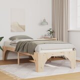vidaXL Posteljni okvir Rjava 75 x 190 cm Trdna borovina | Shoptok.si
