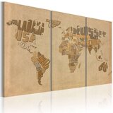  Slika - Old map of the World - triptych 90x60 Cijene