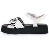 Frau Sandali & Odprti čevlji London Nero Bianco Bela | Shoptok.si