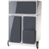 Paperflow Pomični predalnik easyBox®, 1 predal, 1 predal za obešalne mape, 2 predala za CD-plošče, bel / antraciten | Shoptok.si