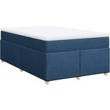 vidaXL Box spring postelja z vzmetnico moder 120x200 cm blago, (21305511) Cene