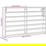 vidaXL Vitrina črna 100x8,5x58 cm iverna plošča | Shoptok.si