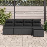  Set sofe 5 kom. Crna poliratan 230 x 117 x 85 cm | shoptok.hr
