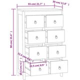  Ladičar 55 x 30 x 90 cm od masivne tikovine | shoptok.hr