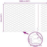  Ograda Gredi 11 kom U-Kanal 60 cm Galvanizirani čelik Heksagonalna ograda 0.5x100 m Galvanizirani čelik | shoptok.hr