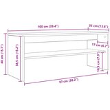 TV ormar Dimljeni hrast 100 x 35 x 40 cm Konstruirano drvo | shoptok.hr