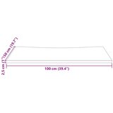 Ploča za radni stol bijela 100x50x2,5 cm od masivne borovine | shoptok.hr