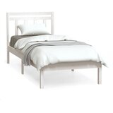  The Living Store Posteljni okvir bel 90x190 cm trden les - Posteljni Okvir, (21449074) | Shoptok.si
