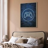  Slika - Neon Gamepad 60x90 U prirodnom drvenom okviru | shoptok.hr