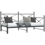  Krevet na rasklapanje bez madraca crni 100x200 cm čelik | shoptok.hr