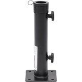 Baza suncobrana za stup Ø 38/48 mm mat crna čelična | Eponuda.com