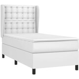  Krevet s oprugama i madracem bijeli 80 x 200 cm od umjetne kože | shoptok.hr