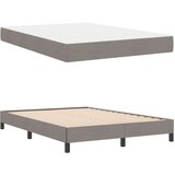 vidaXL Postelja z vzmetnico z vzmetnico Taupe 140 x 190 cm blago | Shoptok.si