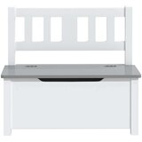 vidaXL Dječja klupa za pohranu bijelo-siva 60 x 30 x 55 cm MDF | shoptok.hr