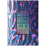 Play premium, sveska metalik, A4, karo, 40 lista, Geometric Work hard and be proud