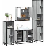 vidaXL 4-dijelni set kupaonskog namještaja siva boja hrasta drveni | shoptok.hr