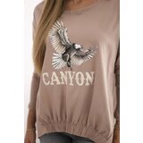 Kesi Women's blouse with eagle and Canyon inscription camel | Shoptok.si