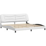  Okvir za krevet s uzglavljem bijeli 200x200 cm od umjetne kože | shoptok.hr