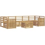  Set vanjskih sofa 8 kom. Bijela Čvrsto drvo akacije | shoptok.hr