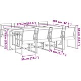  9-dijelni vrtni blagovaonski set crni od tekstilena | Eponuda.com