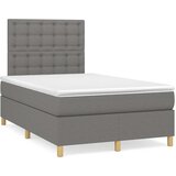  box spring s madracem LED tamnosivi 120 x 190 cm tkanina | shoptok.hr