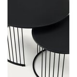 Kave Home Okrogla stranska mizica s stekleno mizno ploščo ø 75 cm Hadar – | Shoptok.si