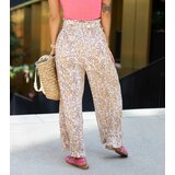 UR/CEO Beige pleated floral pants Macognano | Shoptok.si