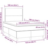  Krevet box spring s madracem tamnosivi 120 x 190 cm tkanina | shoptok.hr