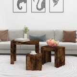  Uklapajući stolići za kavu boja hrasta 3 kom konstruirano drvo | shoptok.hr
