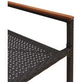 vidaXL Stacking vrtne stolice s jastucima - set od 2 komada u crnom poli ratan | shoptok.hr