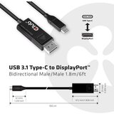 Club3d USB Priključni kabel [1x USB 3.1 muški konektor AC - 1x Muški konektor DisplayPort] 1.8 m Crna | Eponuda.ba