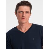 Ombre Set of shirts with V neckline and elastane and subtle logo 3-pack | Shoptok.si