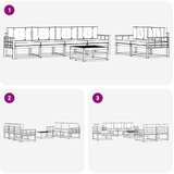  Set vanjskih sofa 6 kom. Bijela i krem | shoptok.hr