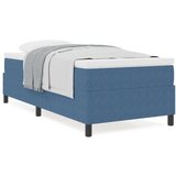 Box Postelja s vzmetnico Modra Žakardna tkanina 90 x 190 cm, (22067053) | Shoptok.si
