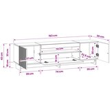  LED TV kabinet Bijela visokog sjaja Konstruirano drvo | shoptok.hr