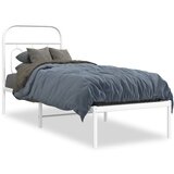 vidaXL Metalni okvir za krevet s uzglavljem bijeli 75x190 cm | shoptok.hr