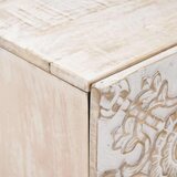  Nočna omarica Bela 40 x 33,5 x 46 cm Masiven les manga, (5000209715) | Shoptok.si