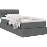  s madracem i skladištem Tamno siva 100 x 200 cm Baršun | shoptok.hr