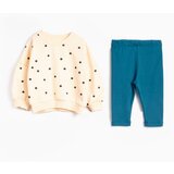 VAUVA Set od 2: Duks za devojčice sa pantalonama, Krema-morska pena - 4 godine | Eponuda.com