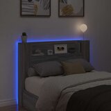  Krevetna ploča s LED-om Zidne Siva Sonoma 140 x 16 5 x 103 5 cm - Sivi hrast sonoma 140 cm | shoptok.hr