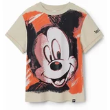 Desigual Otroška bombažna kratka majica x Mickey bela barva