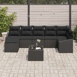  8-dijelni vrtni sofa set s jastucima bež poli ratan | shoptok.hr