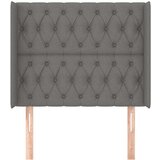  Vzglavje z ušesi temno sivo 103x16x118/128 cm blago, (20737666) | Shoptok.si