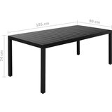  9-dijelni vrtni blagovaonski set aluminijski crni | shoptok.hr