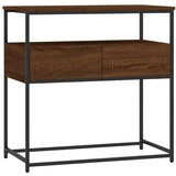Maison Chic konzolna miza - miza ob steni rjav hrast 75x40x75 cm inženirski les, (21785758) Cene