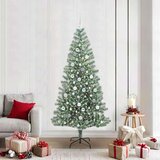  Umjetno Božićno Drvo s Snježnim Flokom i LED Svjetlom 210 cm | shoptok.hr