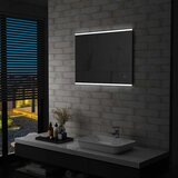  Kupaonsko LED zidno ogledalo sa senzorom na dodir 80 x 60 cm | shoptok.hr