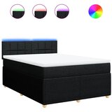 Krevet s oprugama i madracem crni 160x200 cm od tkanine | shoptok.hr
