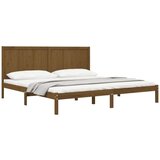  Posteljni okvir medeno rjav iz trdne borovine 200x200 cm, (20644875) | Shoptok.si